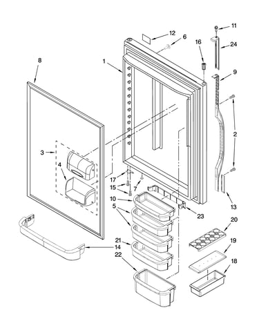 Refrigerator door parts