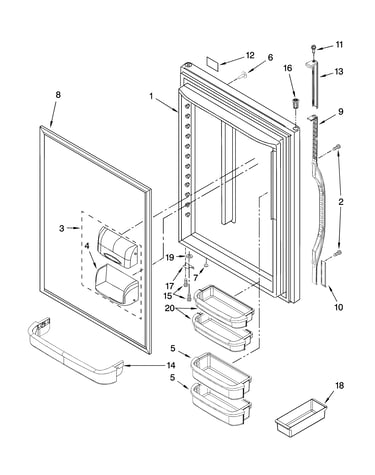 Refrigerator door parts