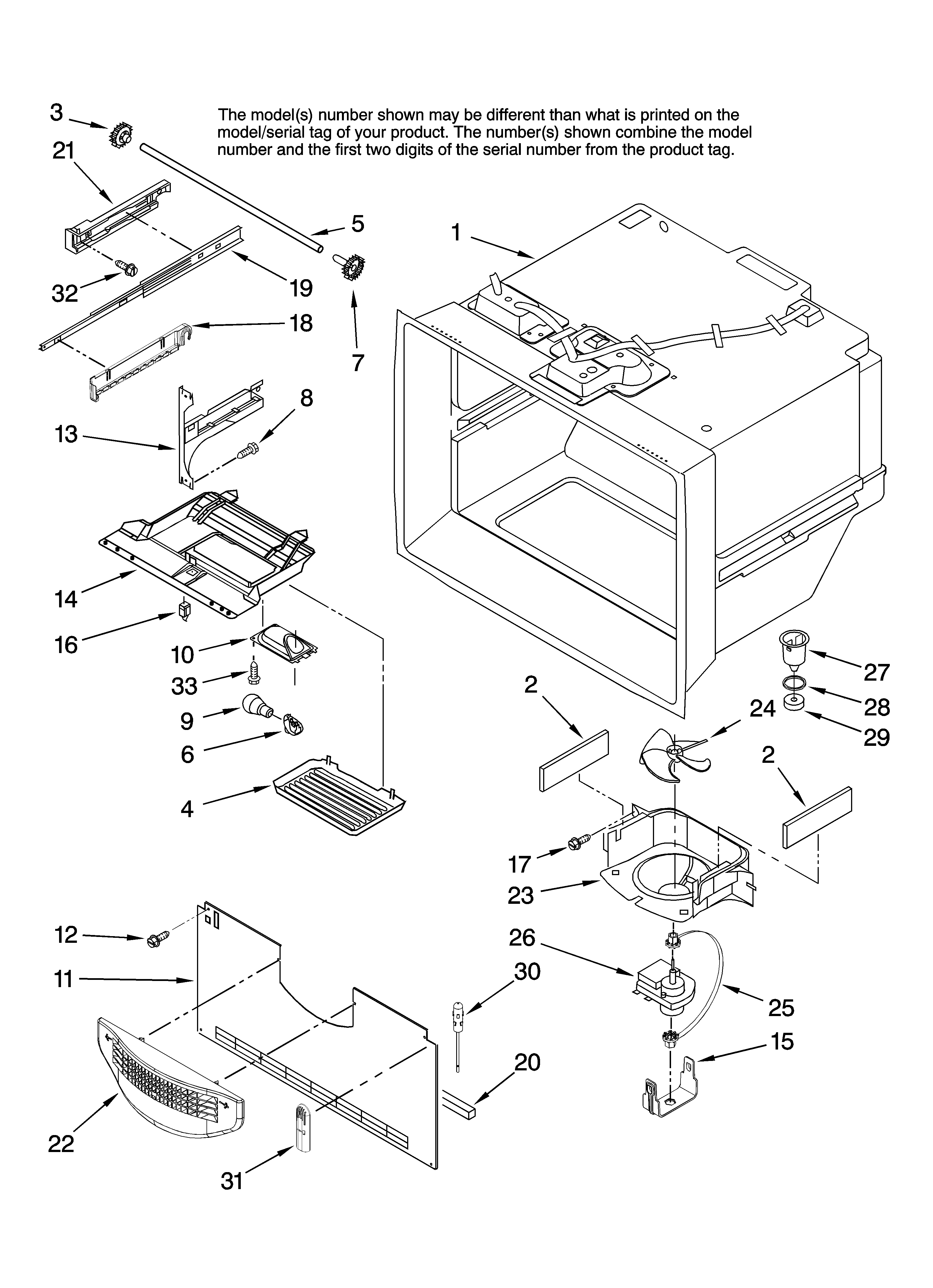 Freezer liner parts