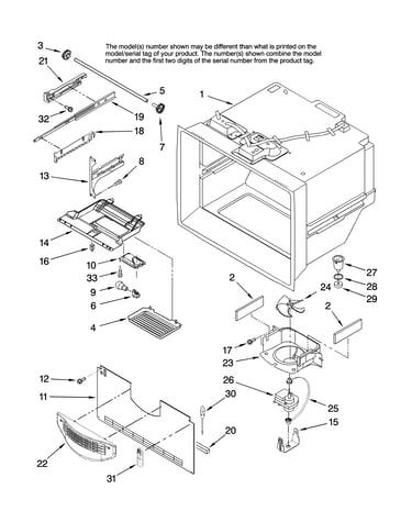 Freezer liner parts