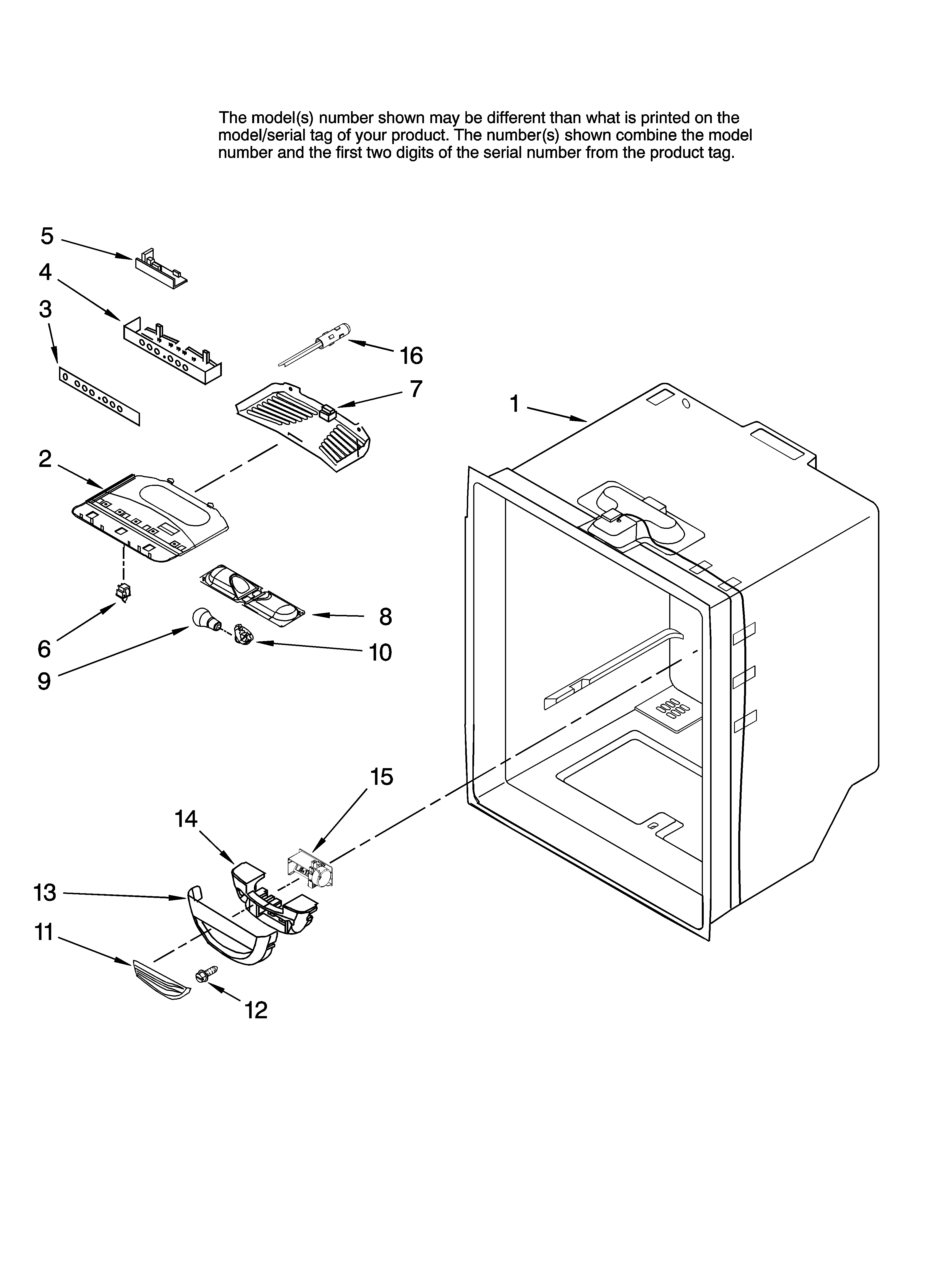 Refrigerator liner parts