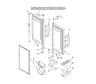 Kenmore Elite 59676573702 refrigerator door parts diagram