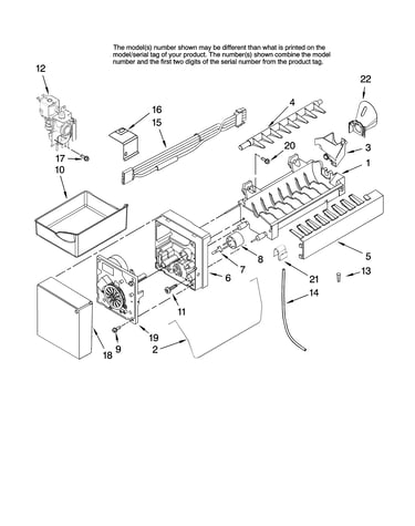 Icemaker parts, optional parts (not included)