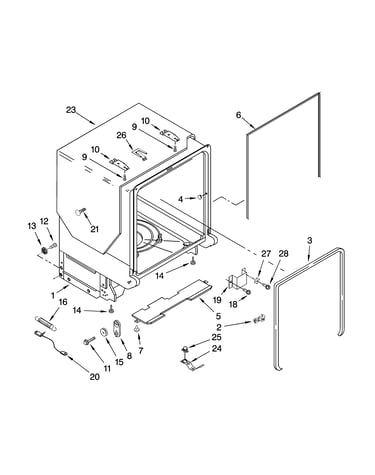 Tub and frame parts