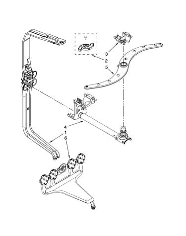 Upper wash and rinse parts
