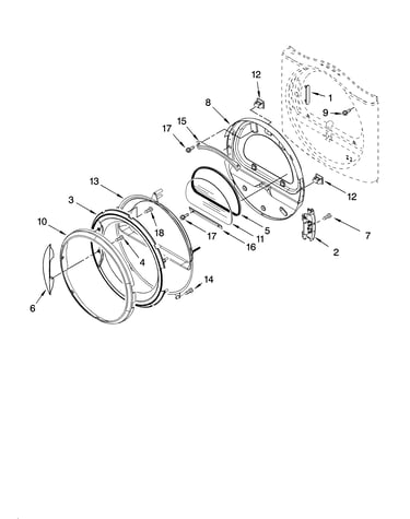 Door parts, optional parts (not included)