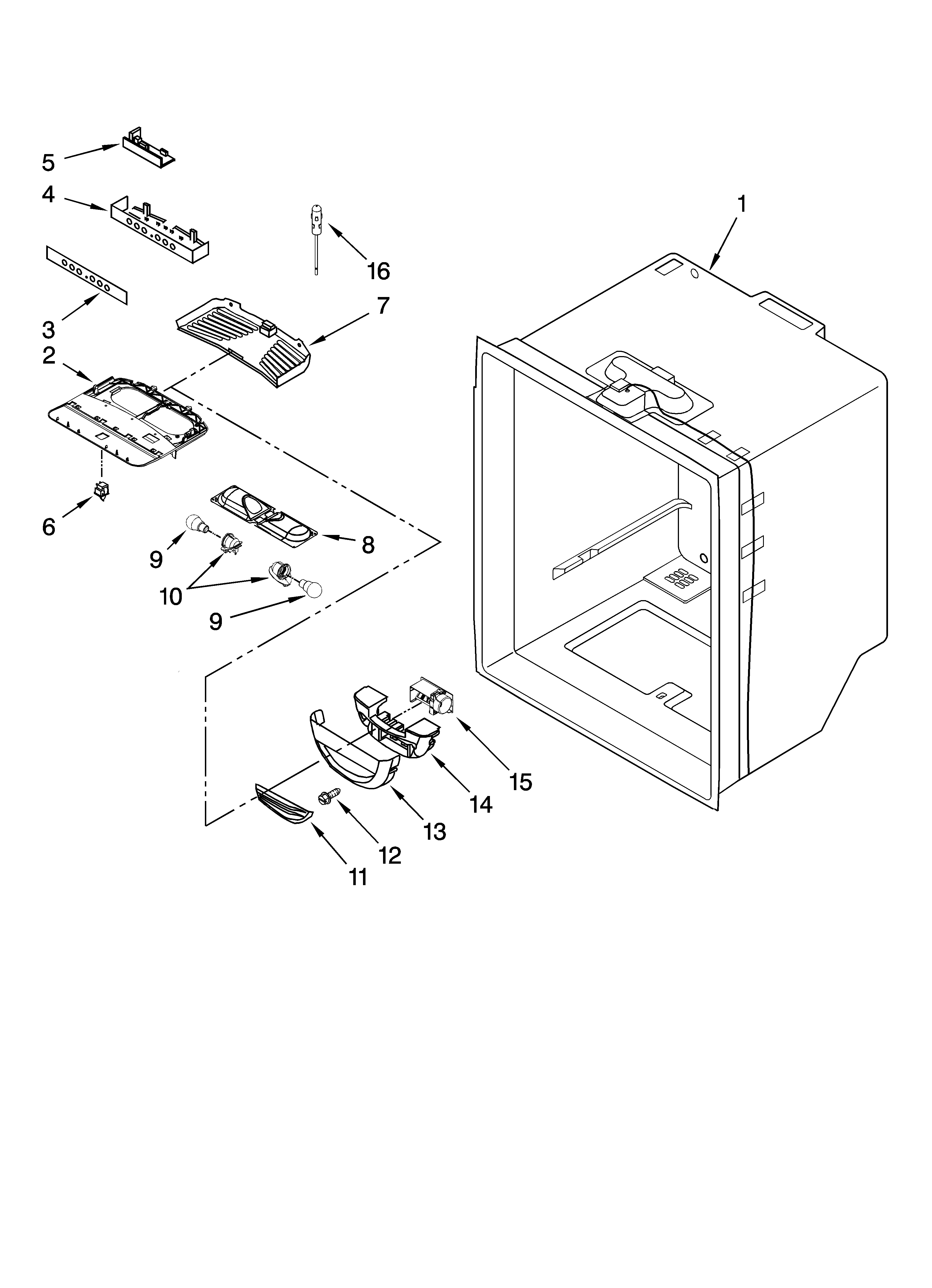 Refrigerator liner parts