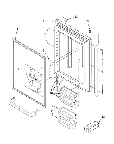 Refrigerator door parts