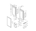 Kenmore Elite 59676572701 refrigerator door parts diagram