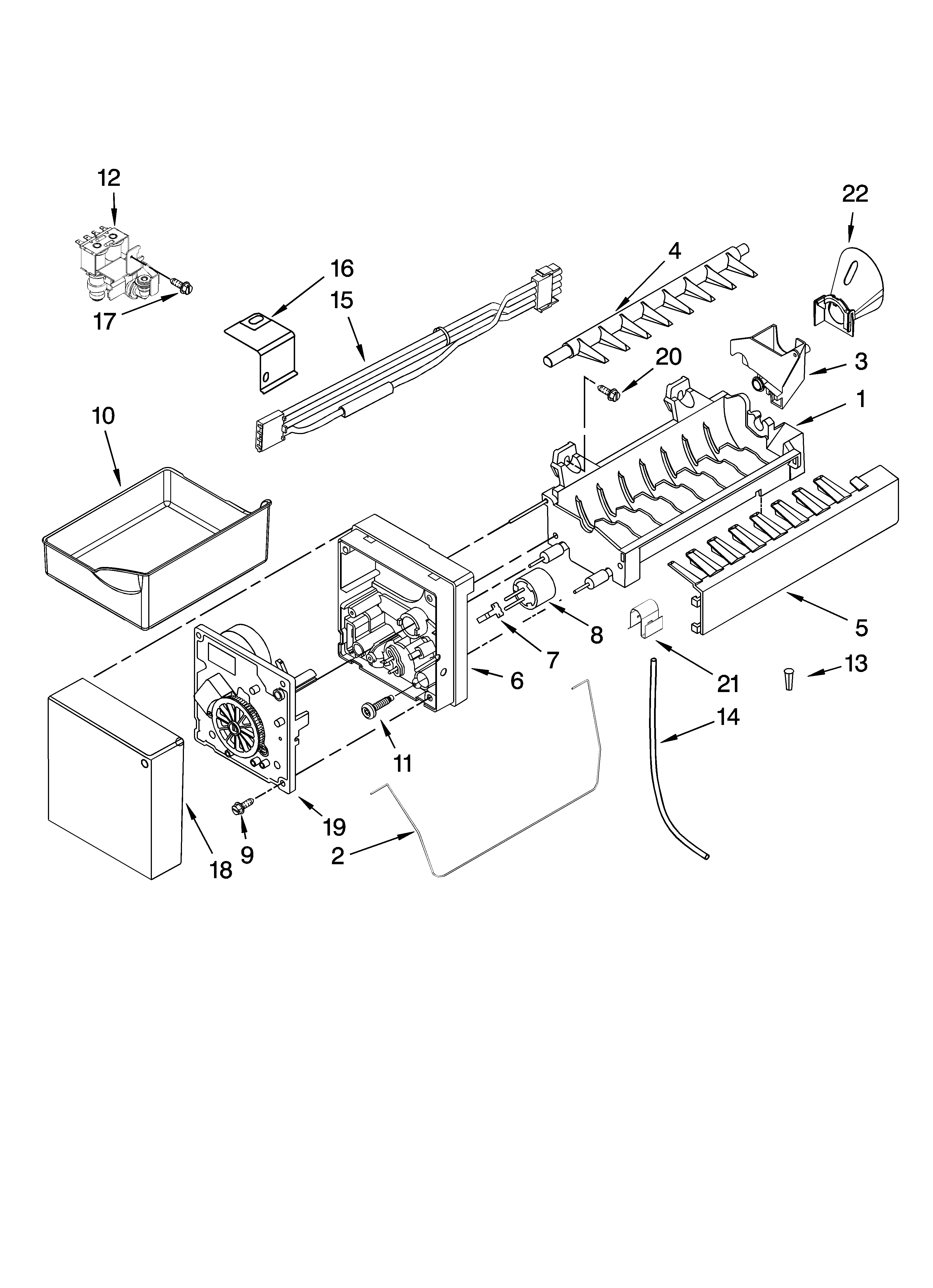 Icemaker parts, optional parts (not included)