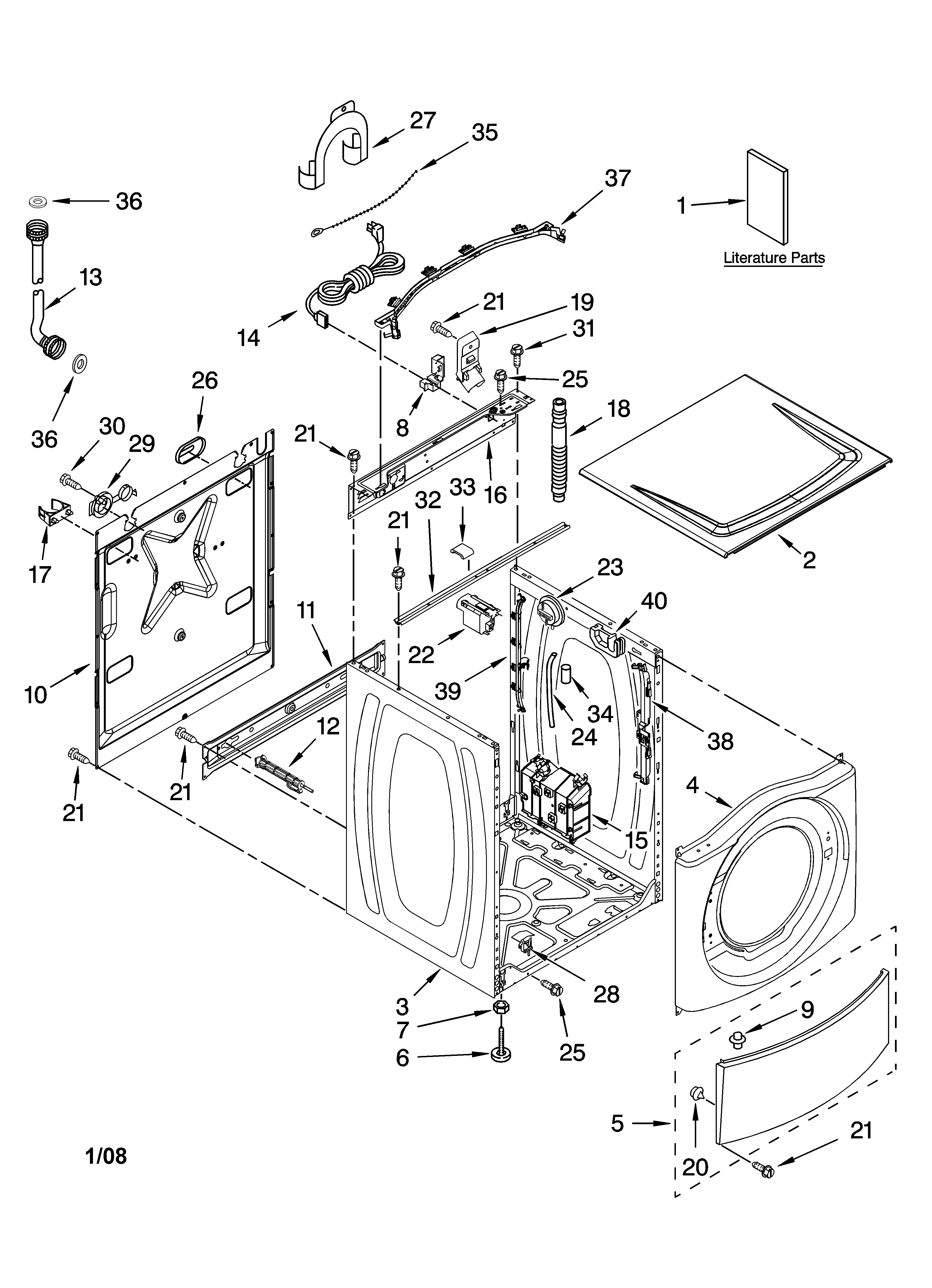 Top and cabinet parts
