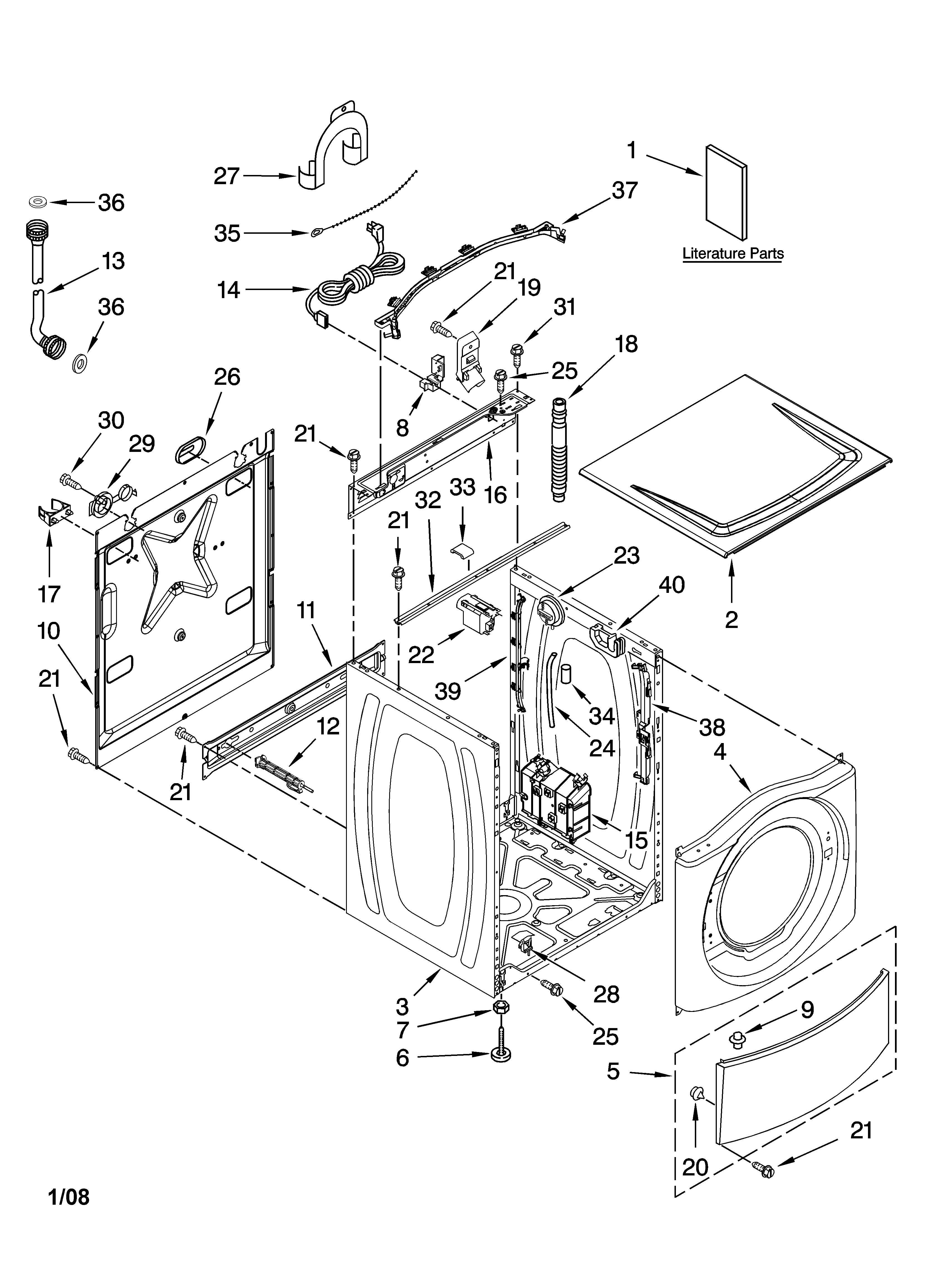 TOP AND CABINET PARTS