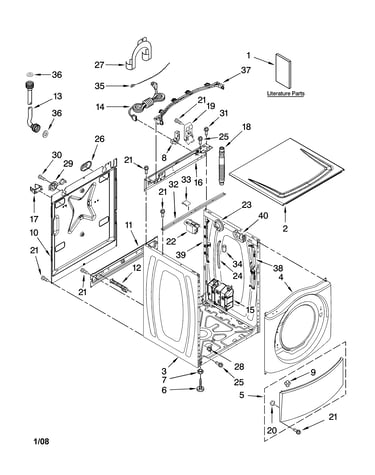 Top and cabinet parts