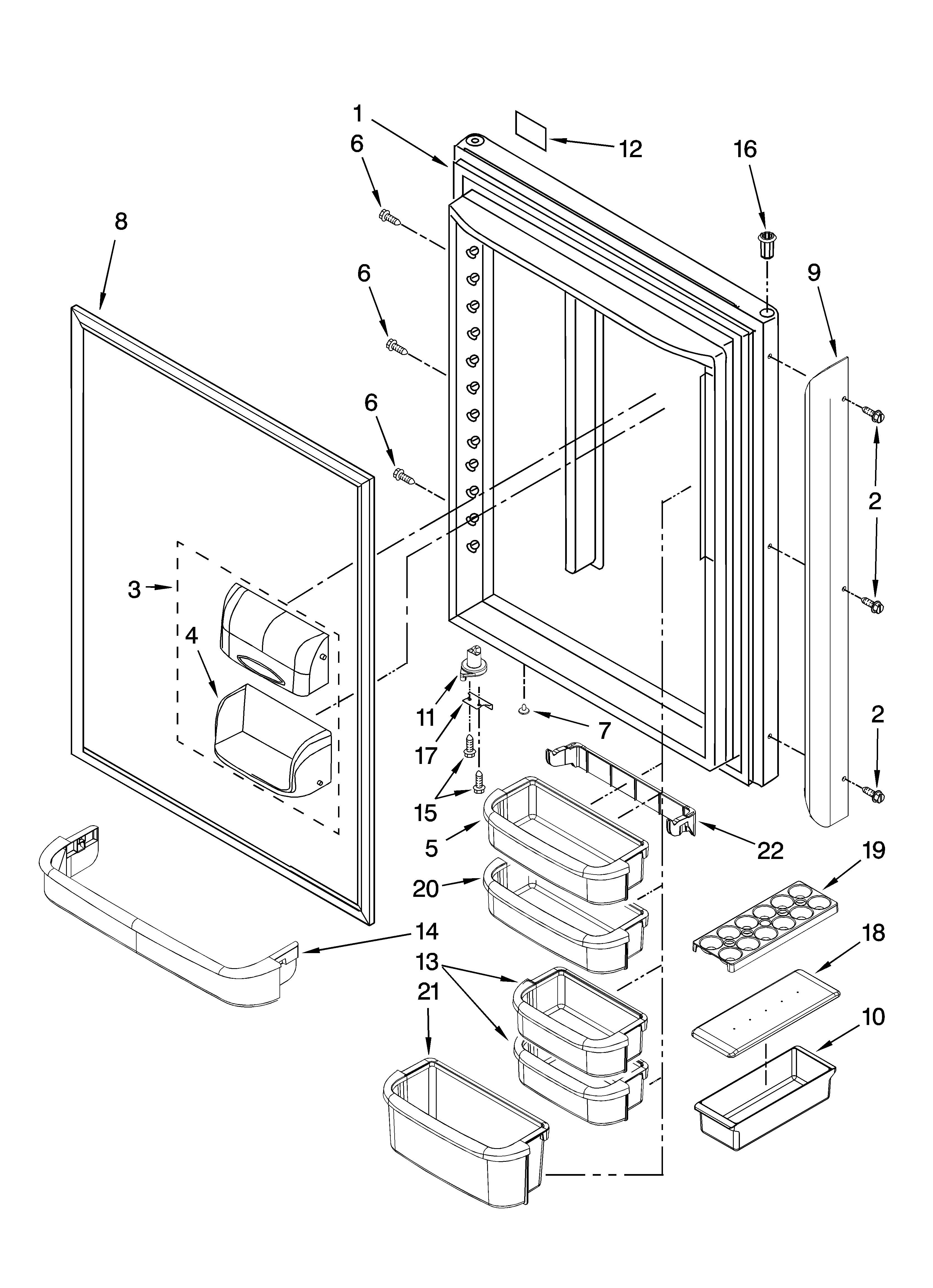 Refrigerator door parts