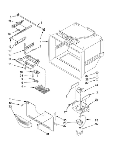 Freezer liner parts