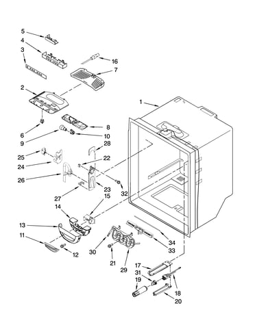 Refrigerator liner parts
