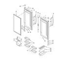 Kenmore Elite 59676609701 refrigerator door parts diagram