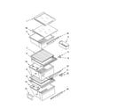 Kenmore 10658912800 refrigerator shelf parts diagram