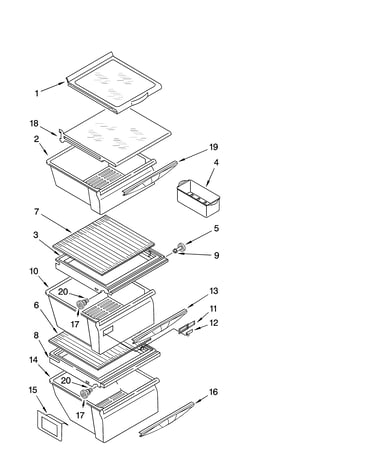 Refrigerator shelf parts