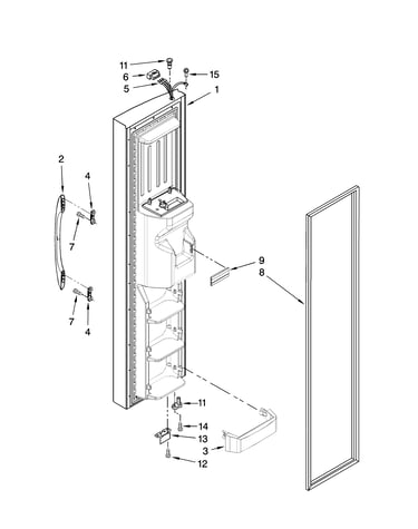 Freezer door parts
