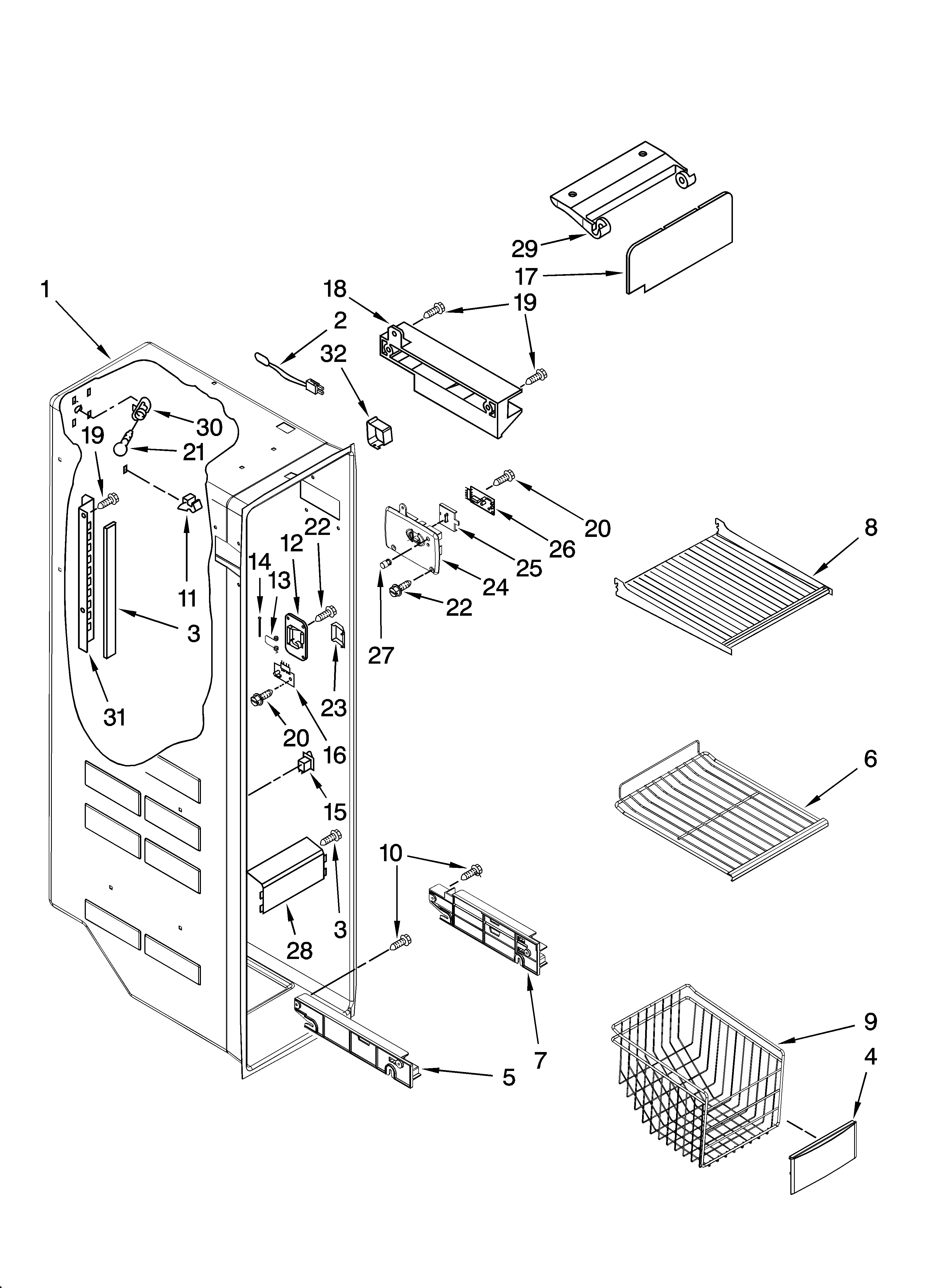 FREEZER LINER PARTS