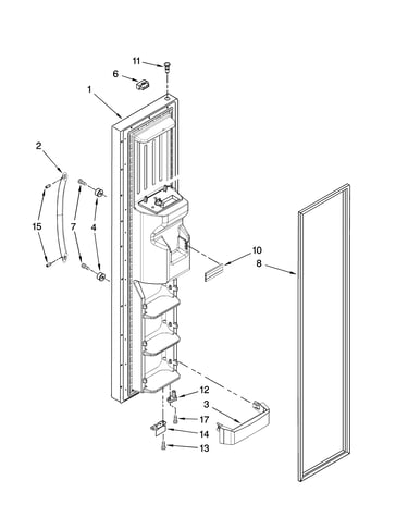Freezer door parts