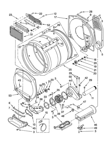 Dryer bulkhead parts