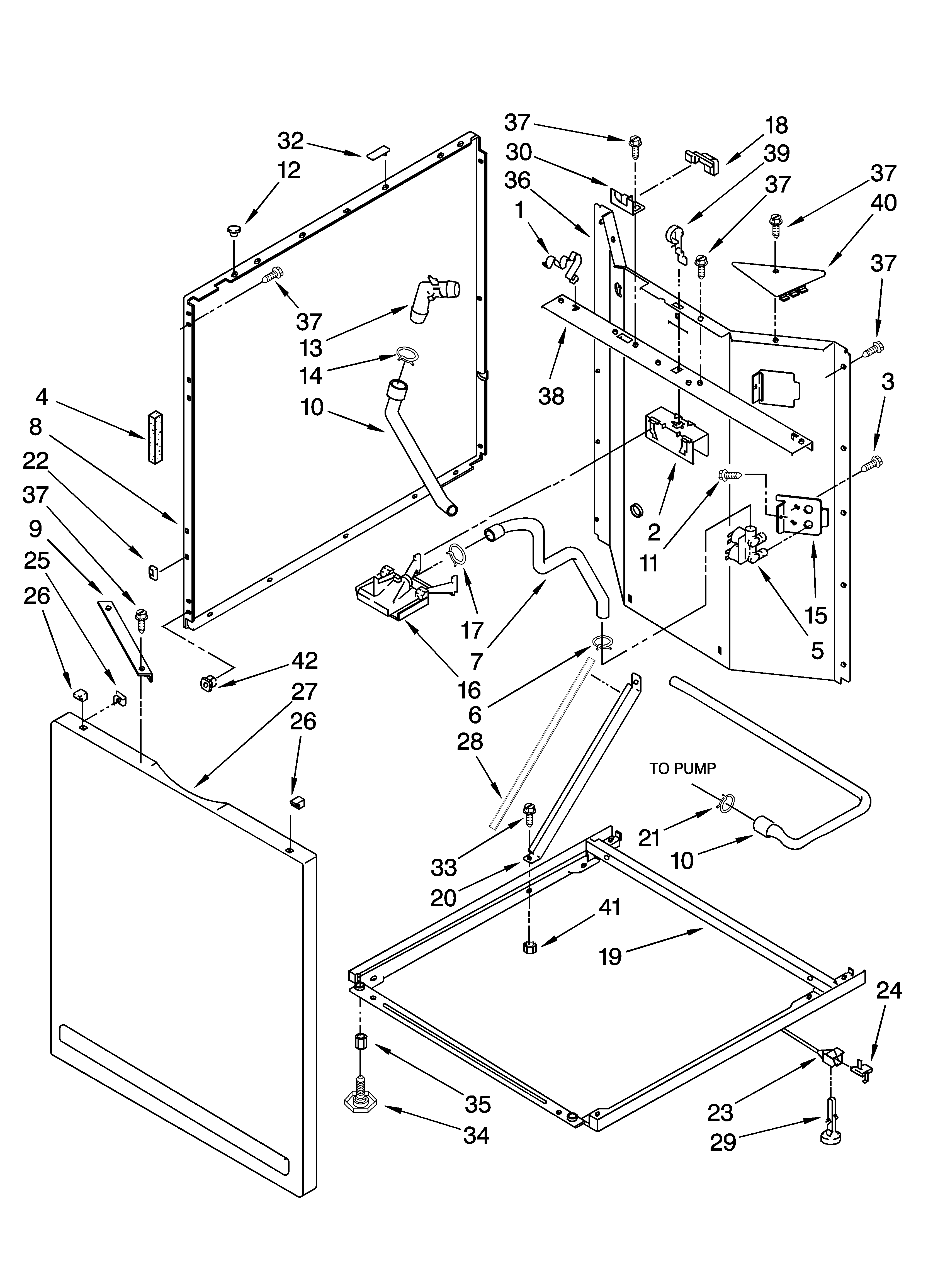 Washer cabinet parts
