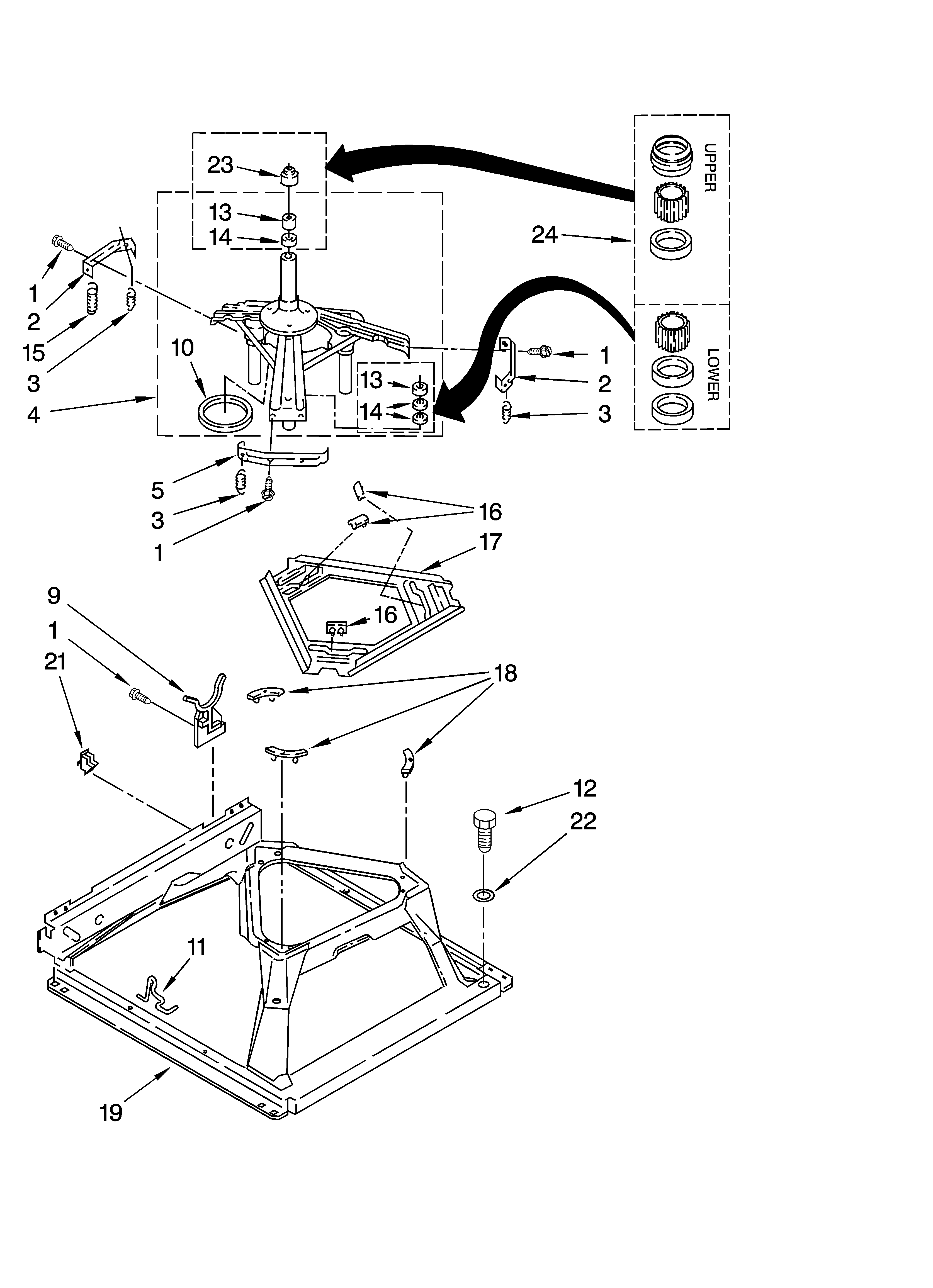 Machine base parts