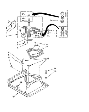 Machine base parts