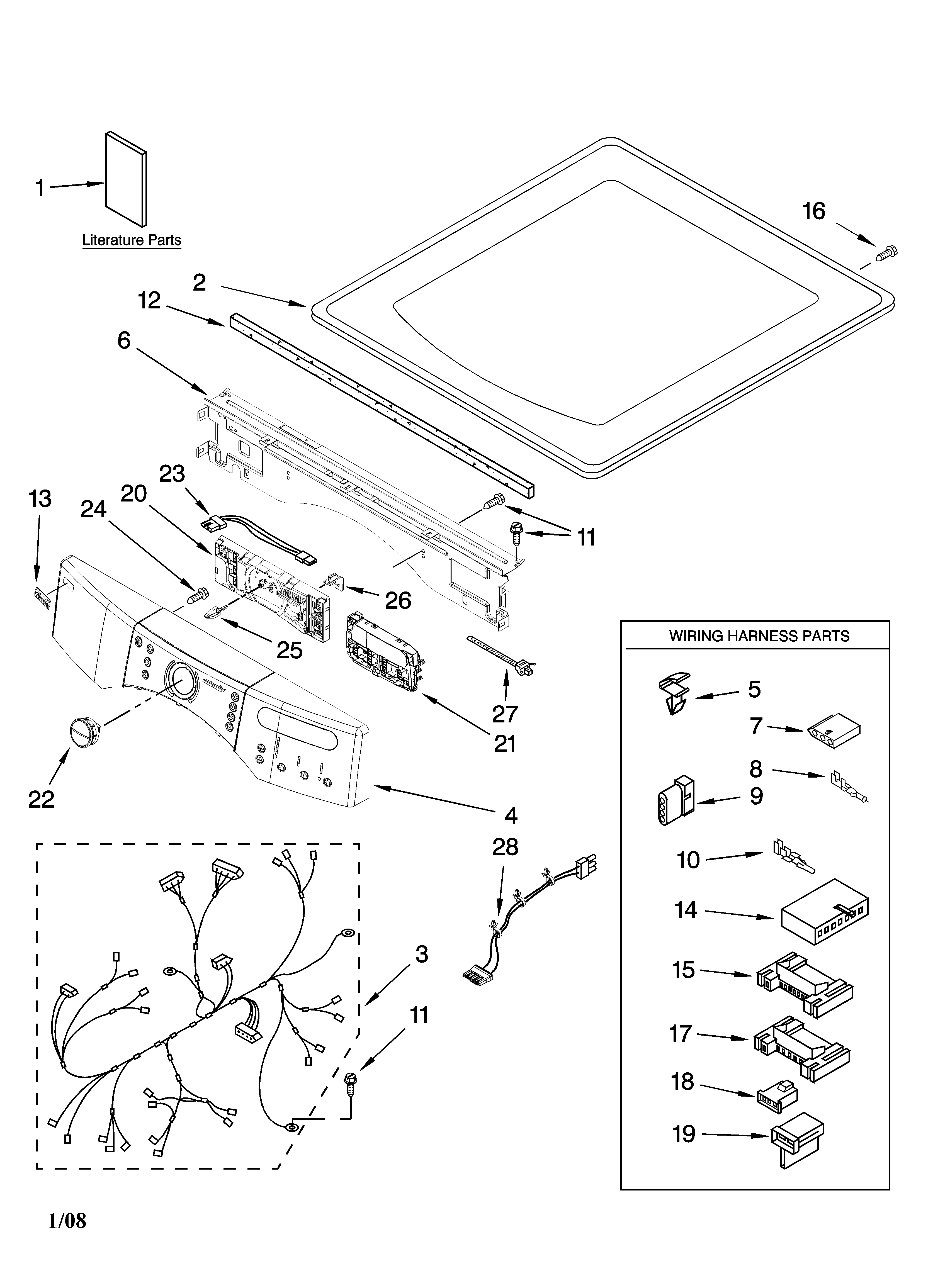Top and console parts