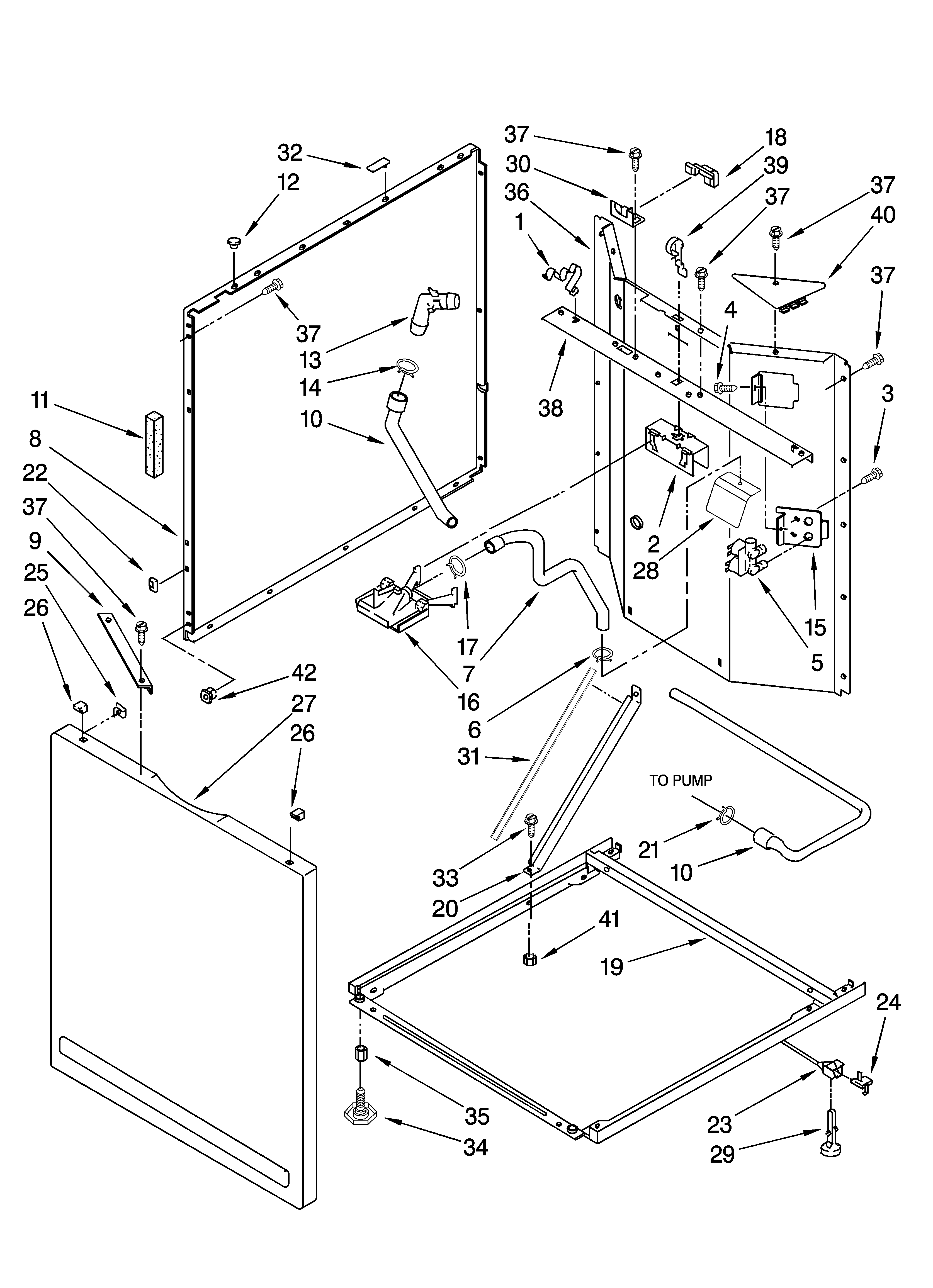 Washer cabinet parts