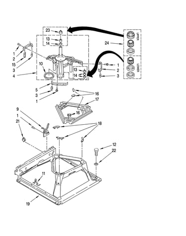 Machine base parts