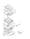 Refrigerator shelf parts