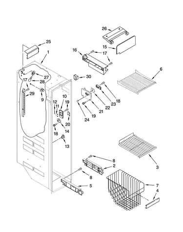 Freezer liner parts
