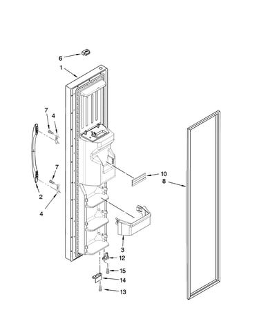 Freezer door parts