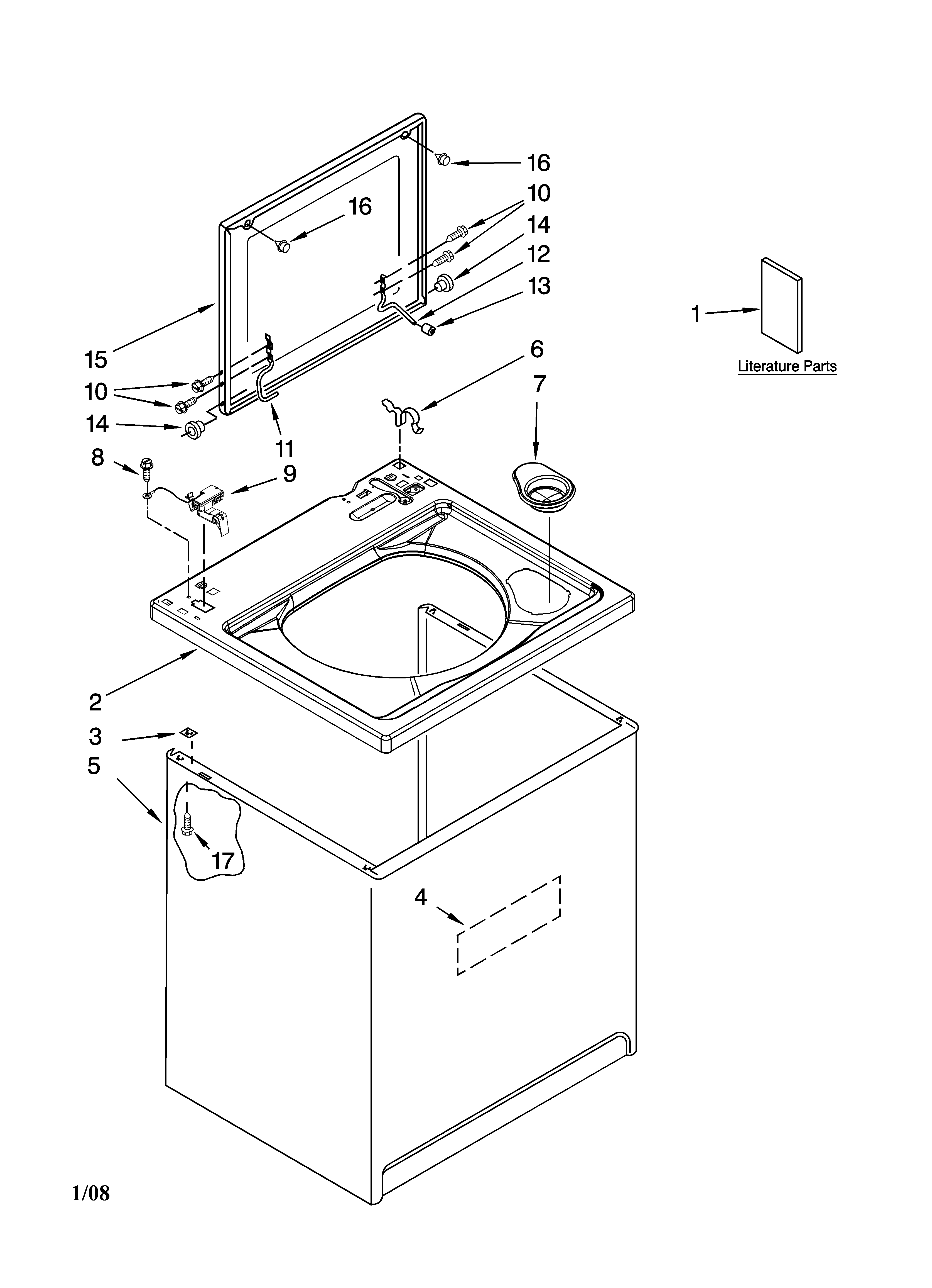 Top and cabinet parts