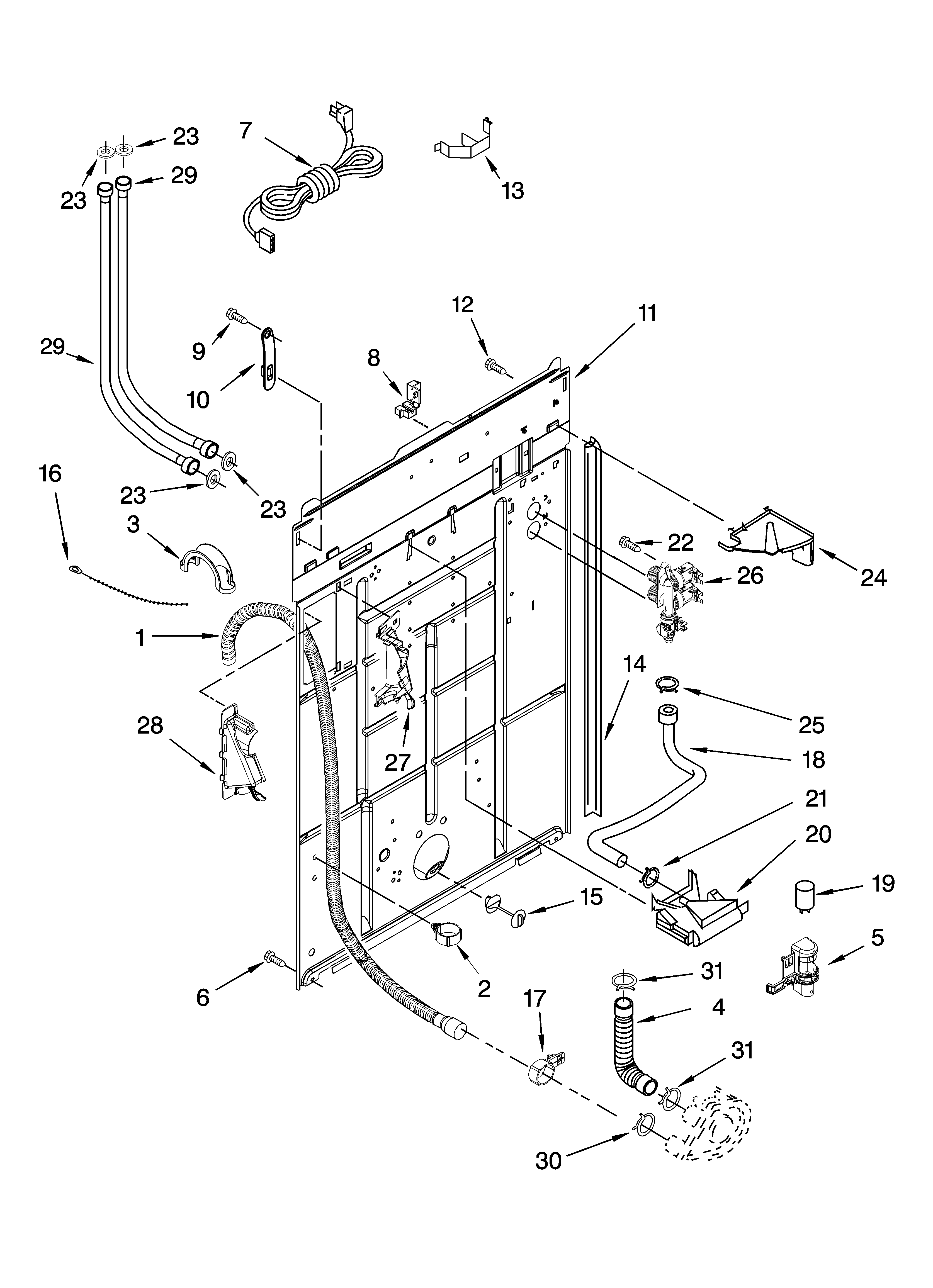 Rear panel parts