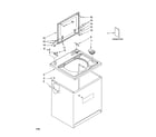 Kenmore 11028632701 top and cabinet parts diagram