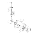 Kenmore 11028632701 brake, clutch, gearcase, motor and pump parts diagram