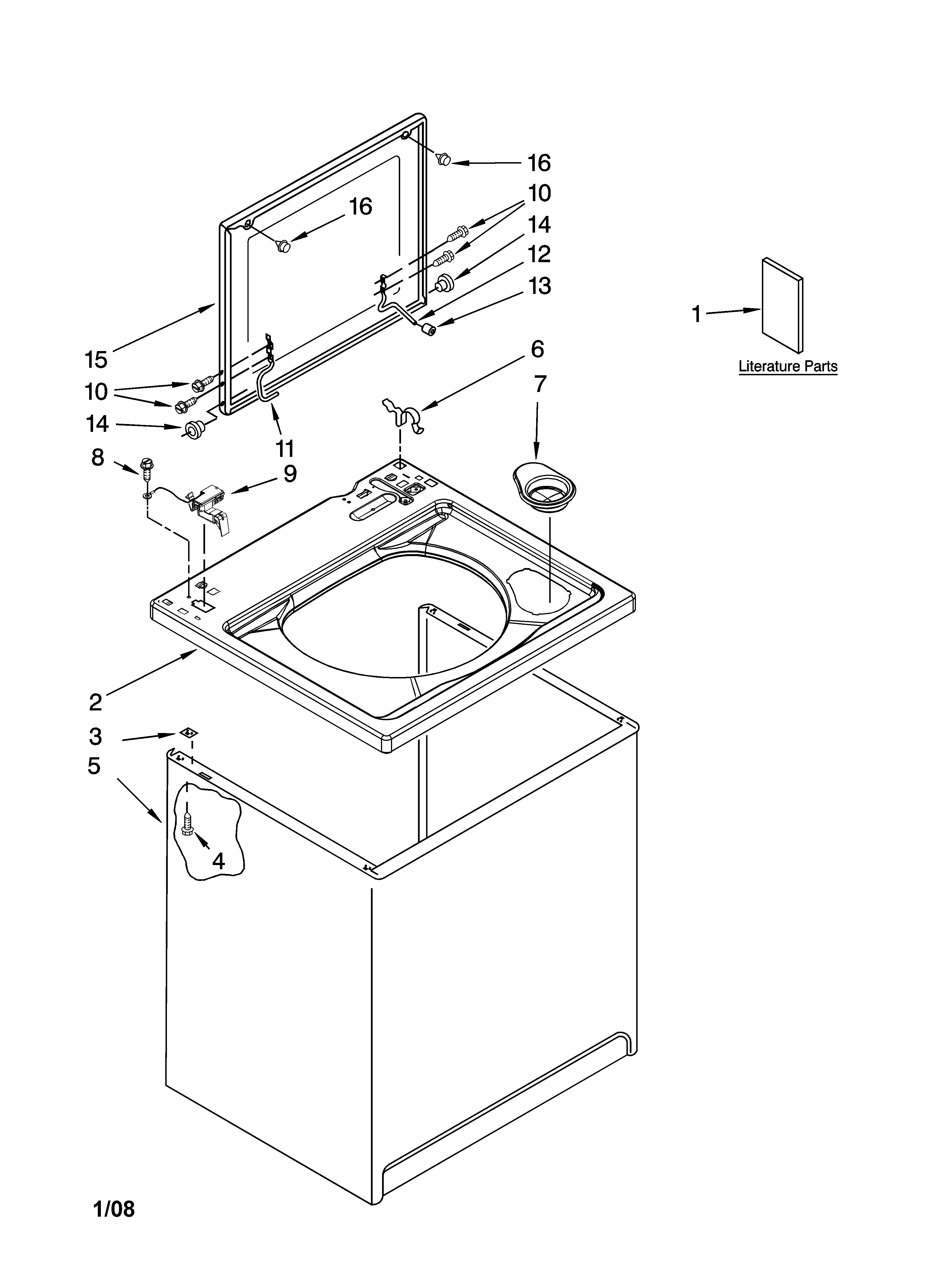 Top and cabinet parts
