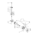 Kenmore 11028692701 brake, clutch, gearcase, motor and pump parts diagram