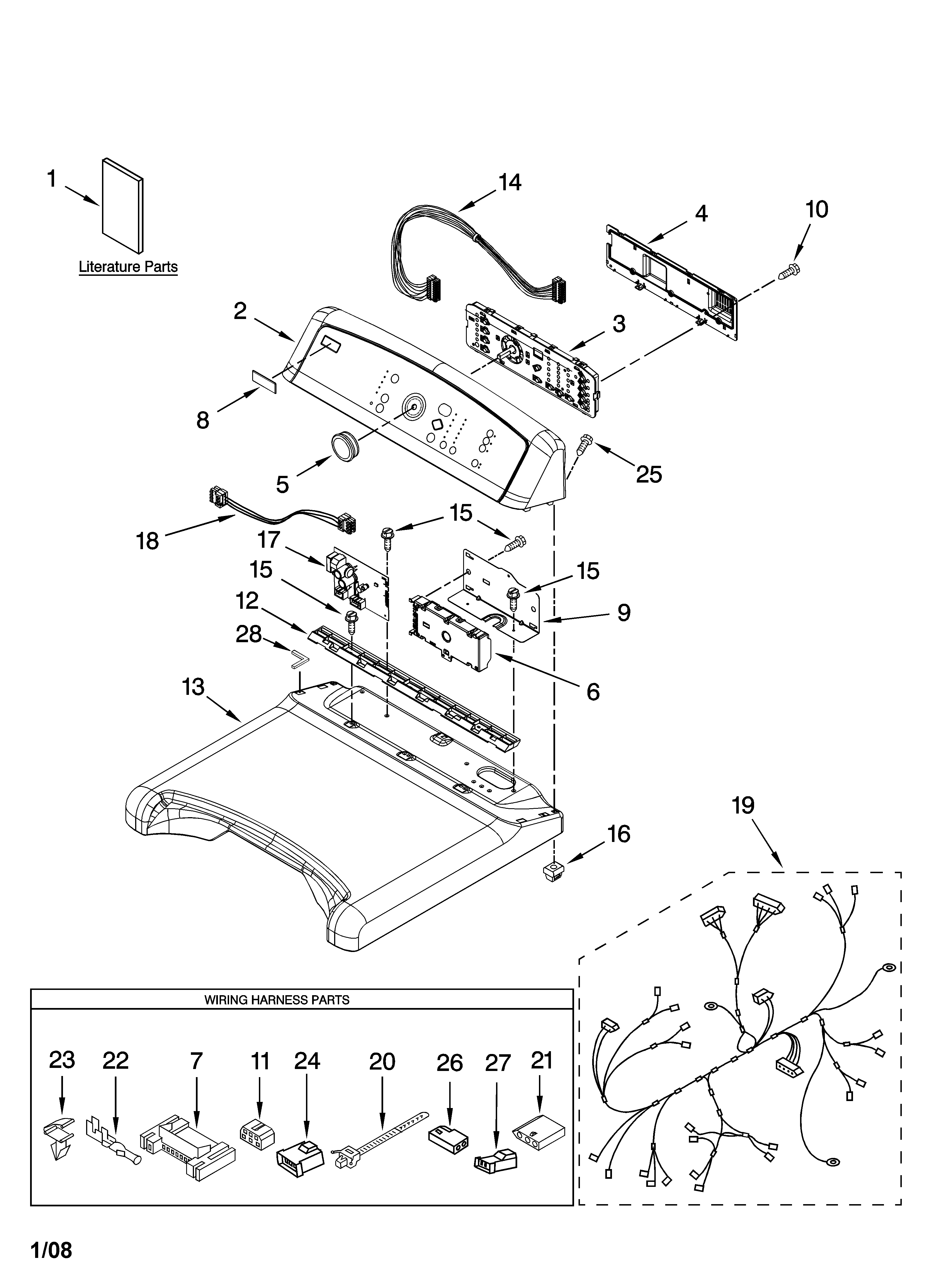 Top and console parts