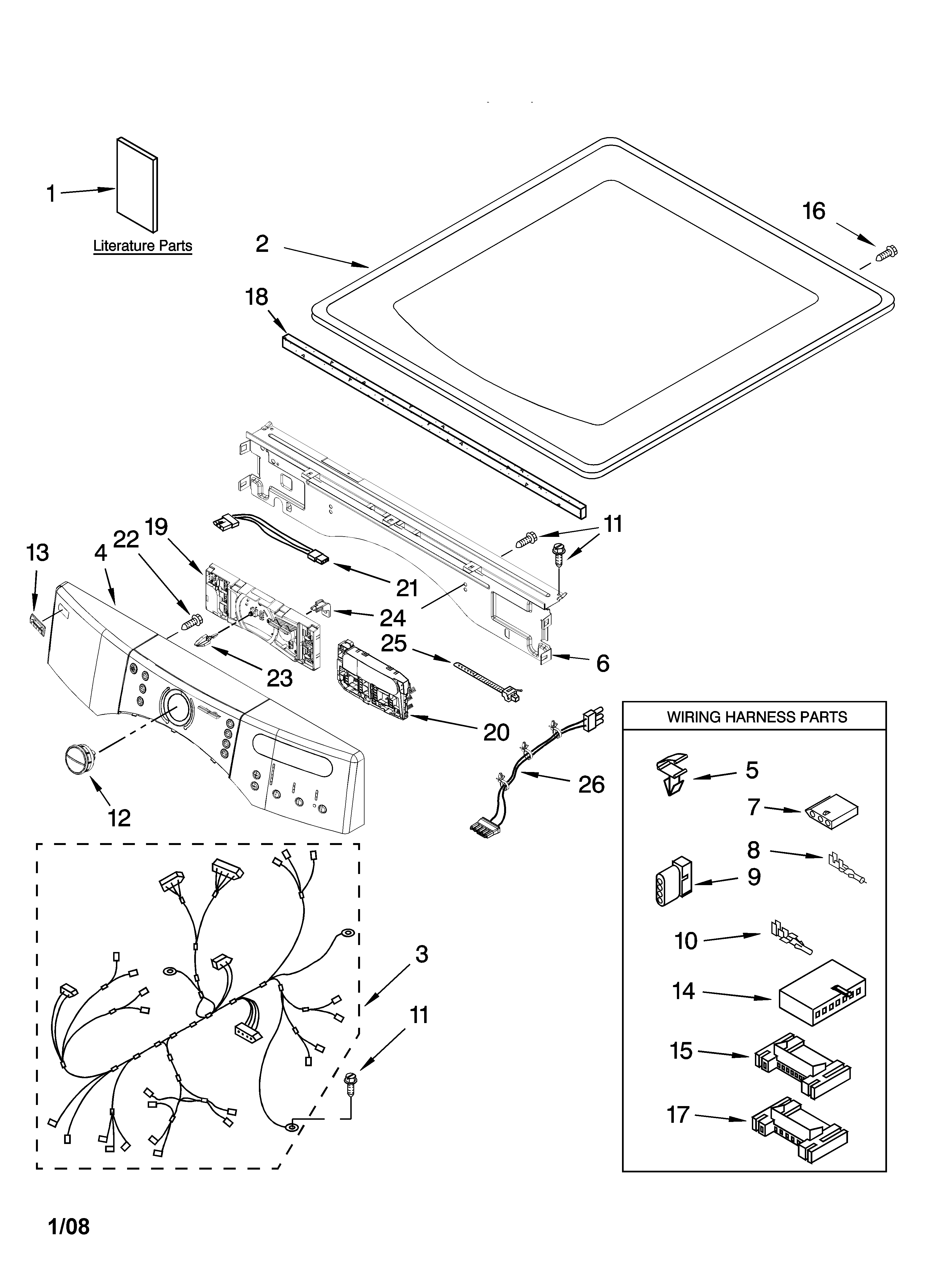 Top and console parts