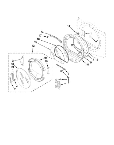 Door parts, optional parts (not included)