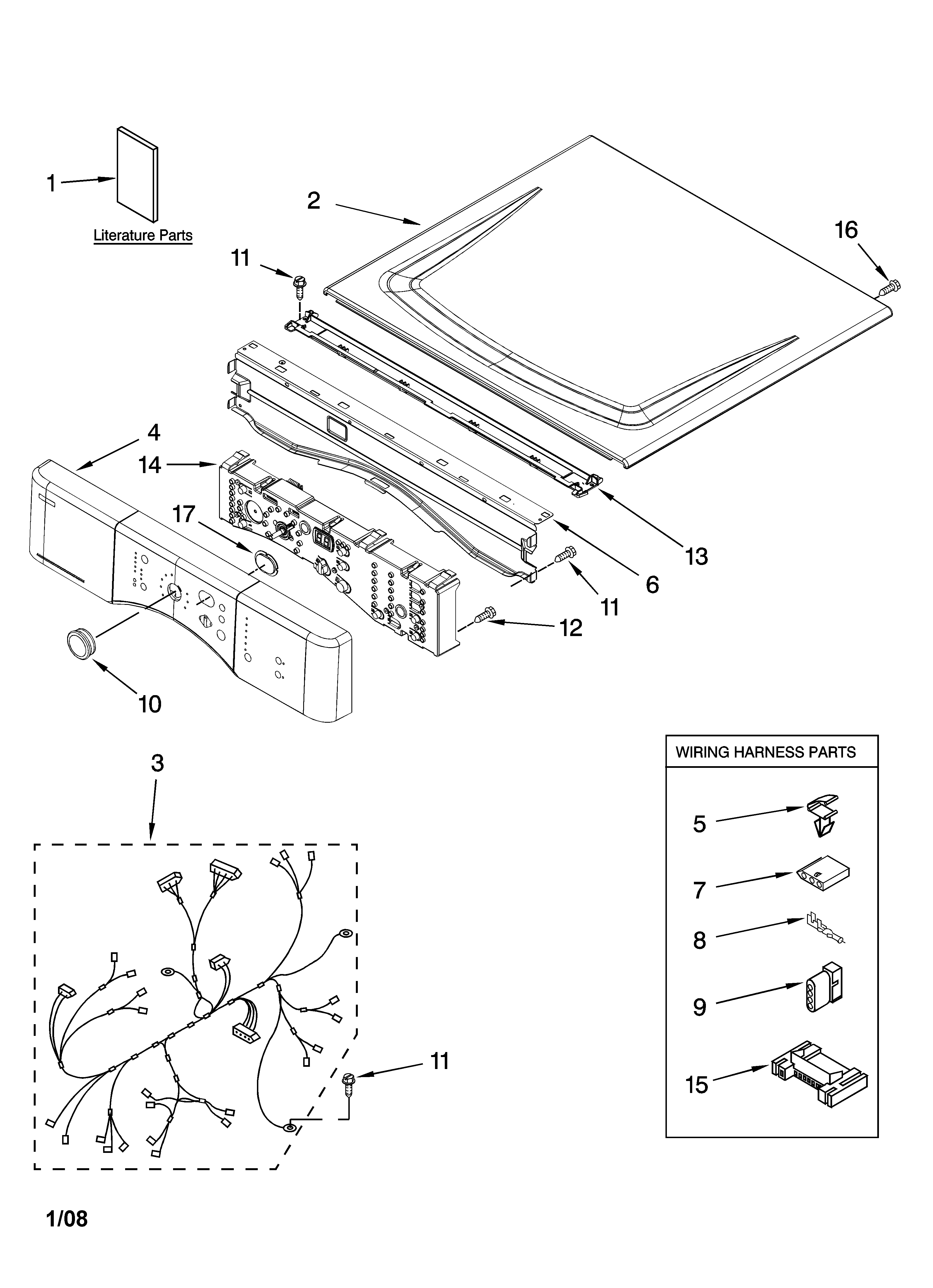 Top and console parts