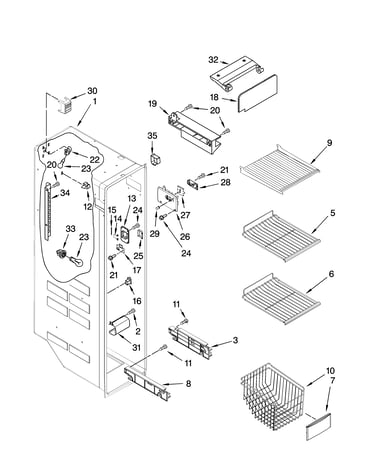 Freezer liner parts