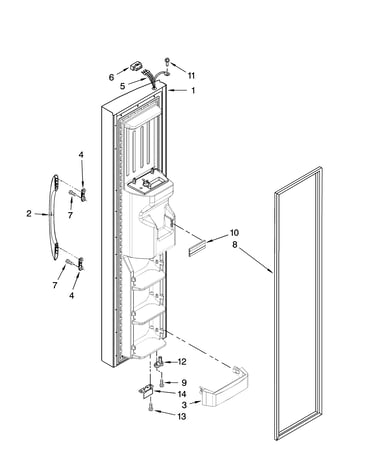 Freezer door parts