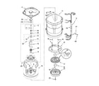 Kenmore Elite 11028032701 motor, basket and tub parts diagram