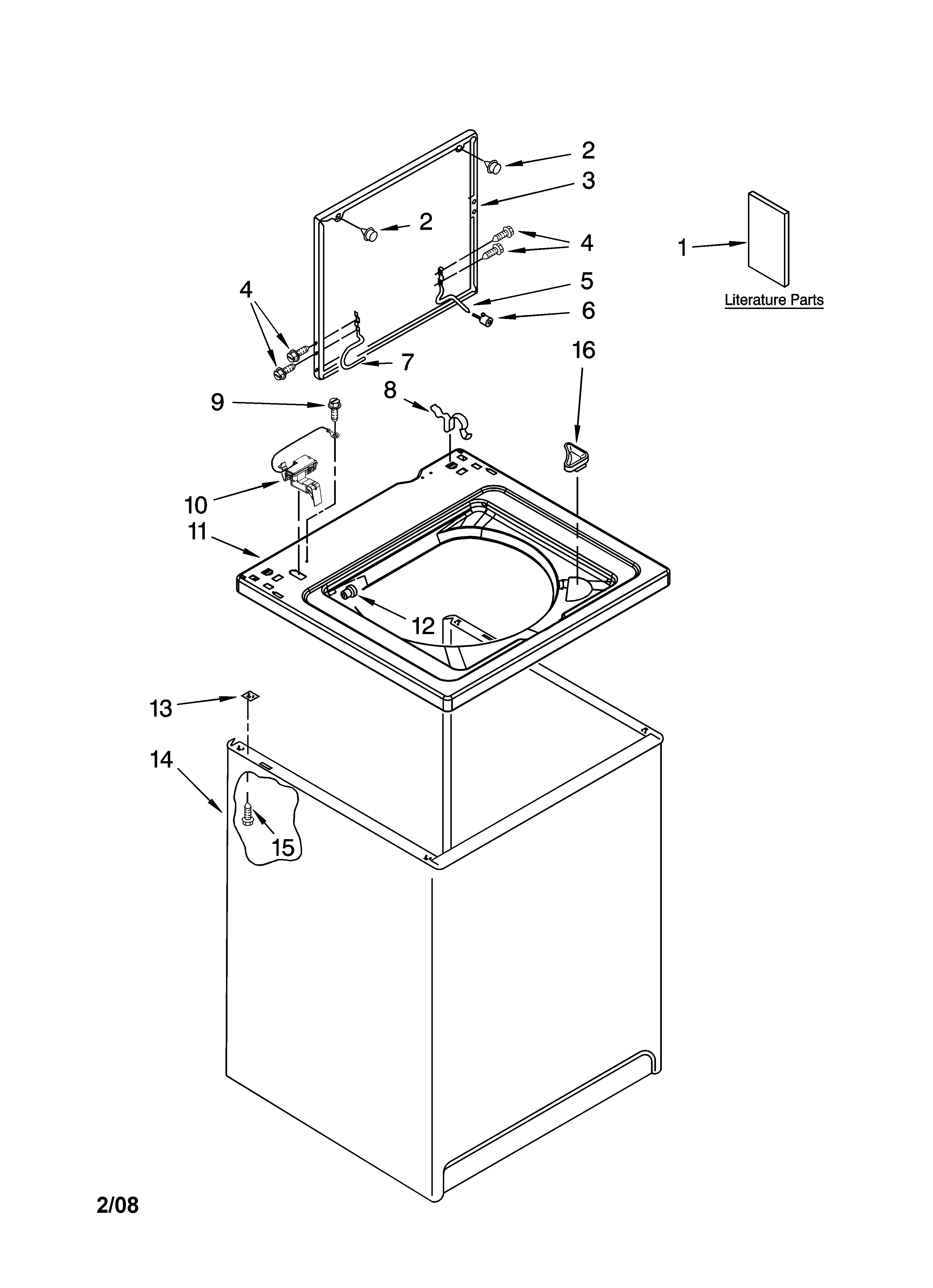 Top and cabinet parts